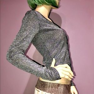 FRAGILE by XOXO • Sparkly Fitted Cardigan / size S